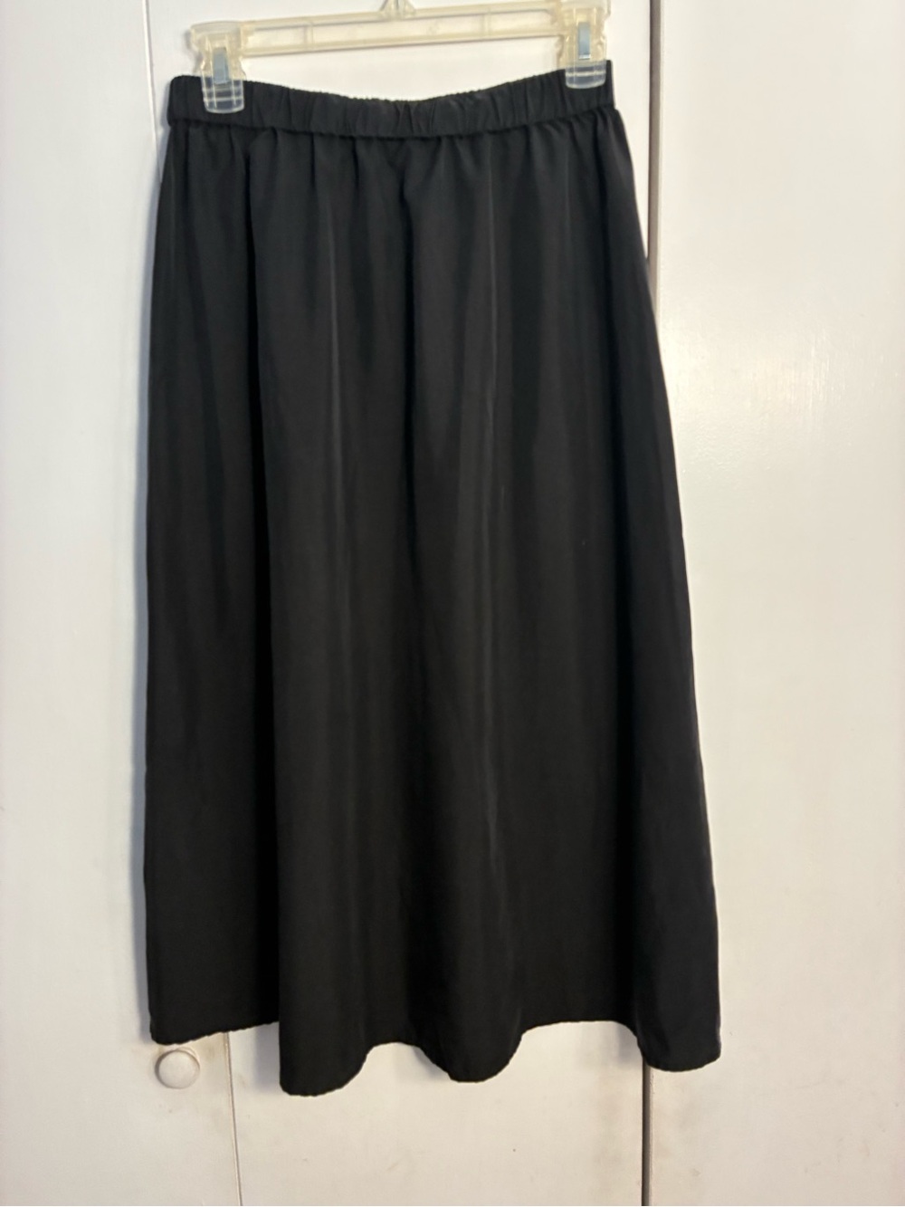 Eileen Fisher Black Stretch Waist A Line Skirt Women XS Casual Modest Career